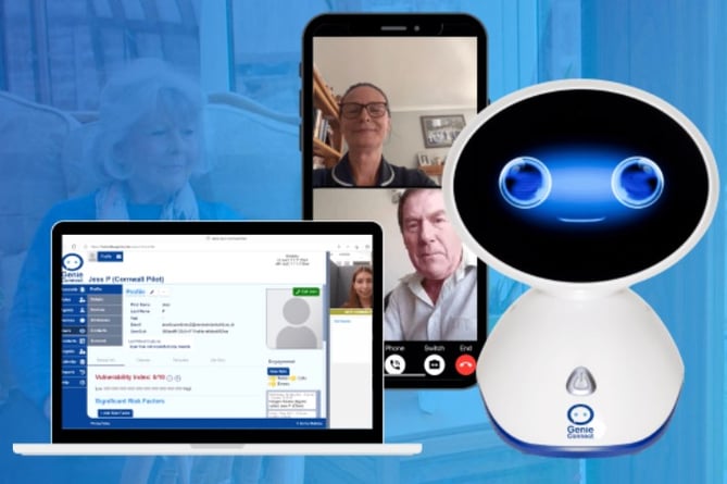 Genie Connect robot helps those in need of support to access care staff when needed.
