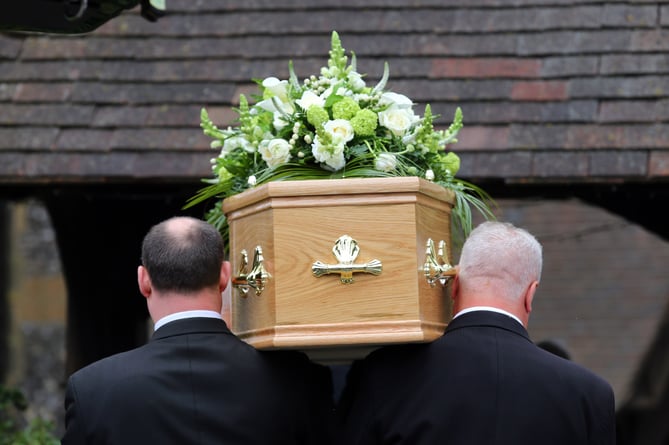 Undated file photo of a funeral taking place. England had the highest levels of excess mortality in Europe across the first half of 2020, according to new analysis by the Office for National Statistics (ONS).