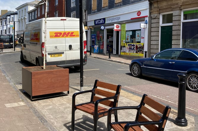 Seats and planter