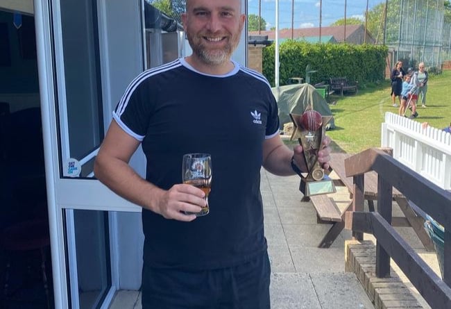 Ricky Yates was Rowledge’s man of the match for his 58 and tight six-over spell, the award sponsored by Sandrock pub and takeaway