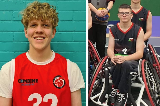 Daniel Henchie Jones and Kai Hamilton Frisby (right) have represented Wales baasketball