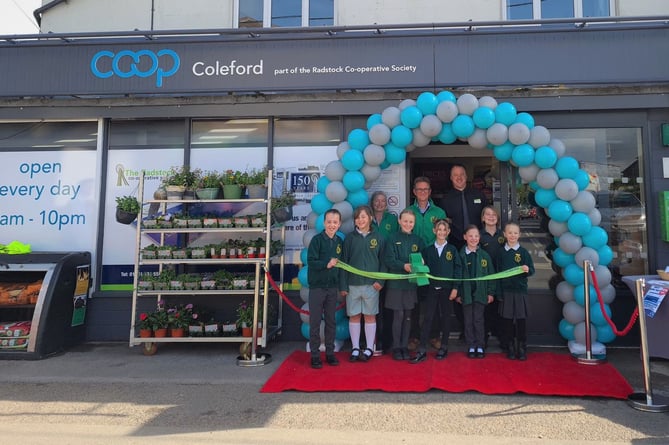 Bishop Henderson School pupils stood outside Coleford co-op.