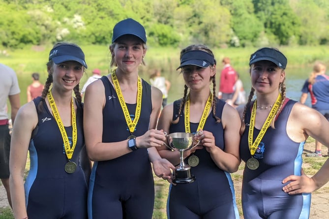 The winning MC quad Beth Crossley, Laura Willis, Ella Miles and Megan Clifton