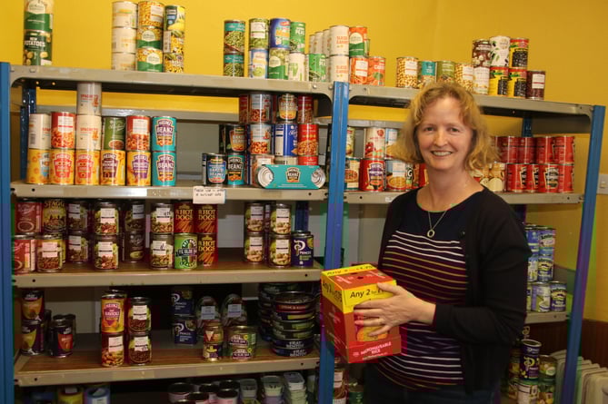 Fiona Cochran, who has been a part-time volunteer at Crediton Foodbank, is currently being inducted to become the new Crediton Foodbank Co-Ordinator. AQ 6397