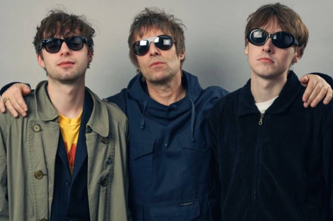 Liam Gallagher and his two sons 
