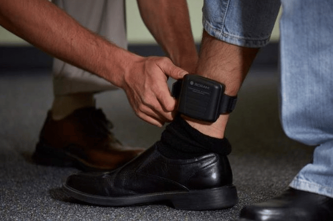 The tag monitors alcohol levels in a person's sweat
