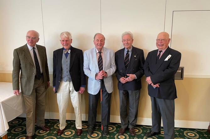 Left to right - Roger Ryland, Arnold Melhuish, Alastair Anson, James Green, Michael Page