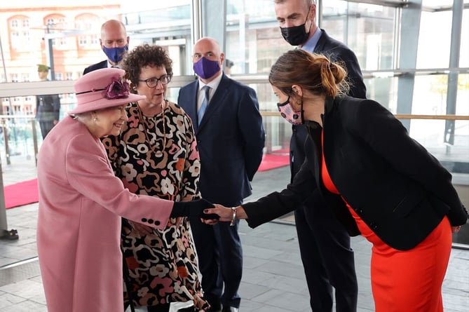 Jane Dodds and the Queen at the Senedd