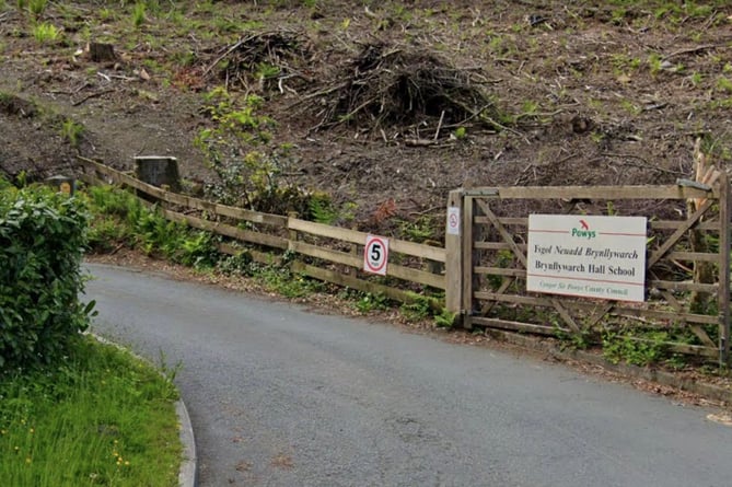 The entrance to the school