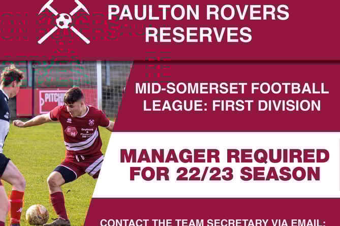 Paulton Rovers are on the lookout for a new manager.