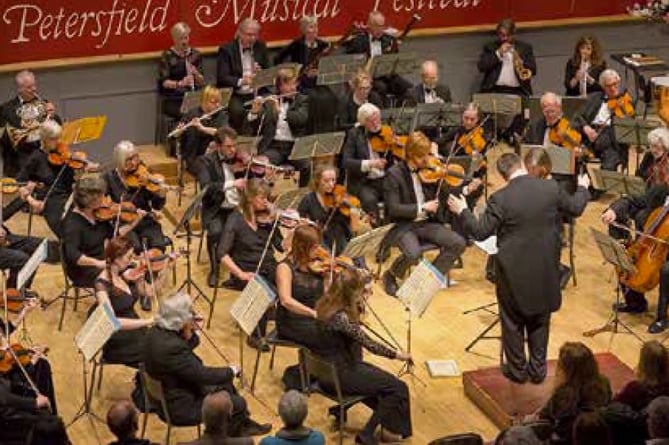 Petersfield Orchestra performing at Petersfield Musical Festival in March 2022.
