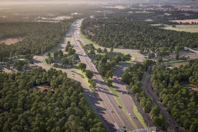 How the redeveloped junction at Wisley will look when complete in 2025