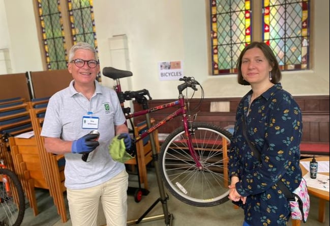 Ukrainian artist Masha Borysova was the latest to benefit from Farnham Repair Cafe last weekend