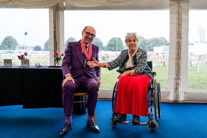 Robin Wight and Annie Maw, Lord Lieutenant of Somerset