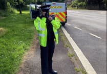 Speed check on Crediton Road 