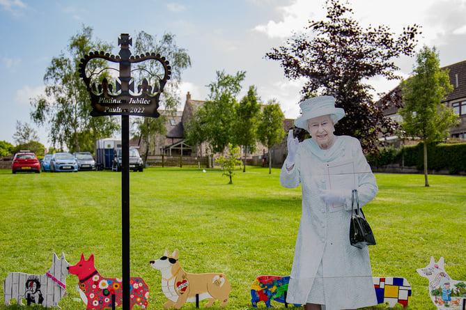 Paulton Party in the Park displayed Corgi artwork completed by the residents of Paulton.