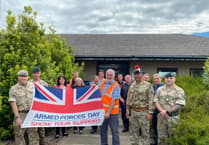 Flying the flag at Castlemartin camp for Armed Forces Week