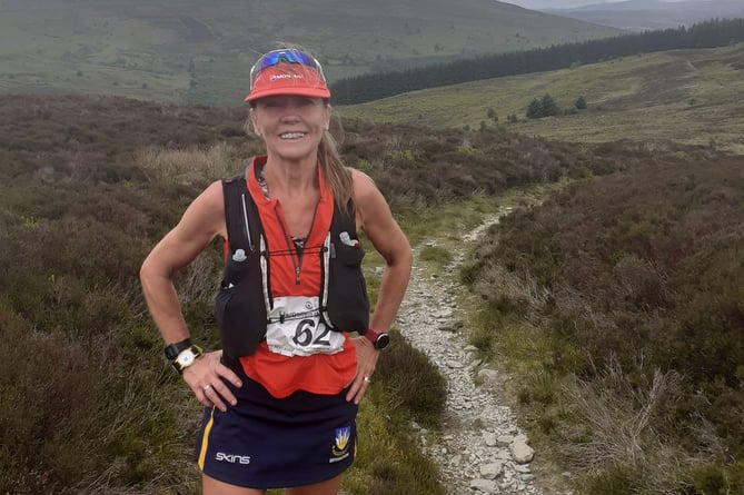 Lynwen Huxtable at the Llangollen 50km Ultramarathon 2022