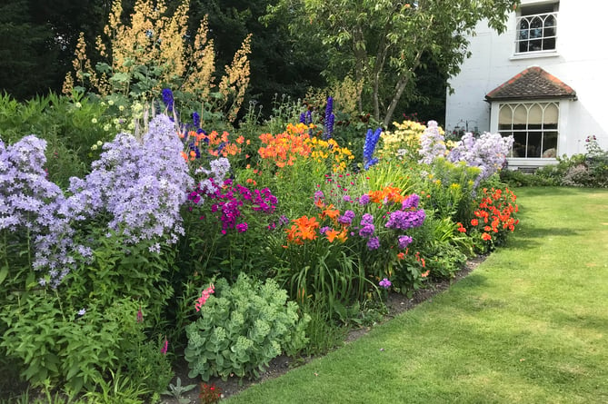 A summer border at Binsted Place.