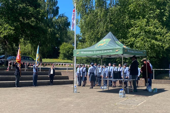 Armed Forces Day flag raising ceremony in Whitehill & Bordon on June 20th 2022.