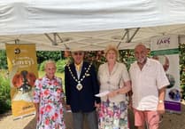 Waverley mayor Councillor John Ward visits Haslemere's Art & Soul 22 exhibition