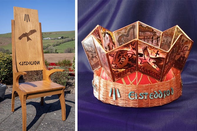 Eisteddfod chair and crown