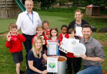 Bordon Infant School pupils plant time capsule for Queen's Platinum Jubilee