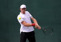 Billy Harris competes in Wimbledon qualifying