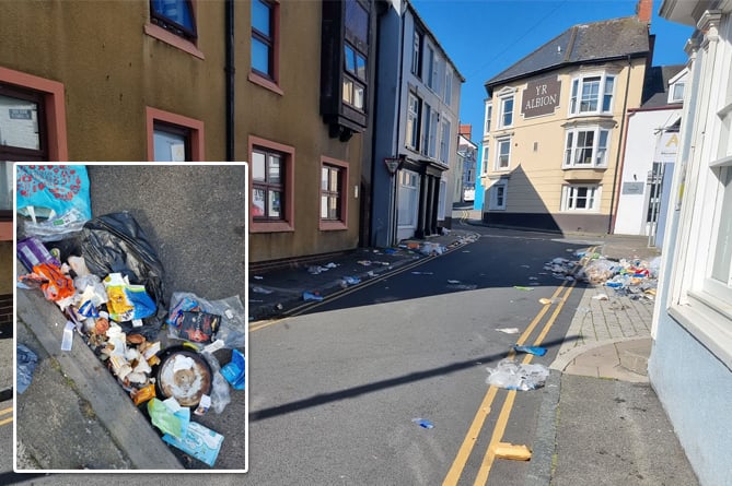Aberystwyth rubbish streets