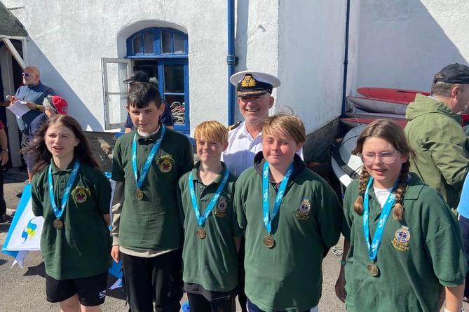 Milford Haven’s winning Rowing Boat Handling team at the Area Regatta, 2022