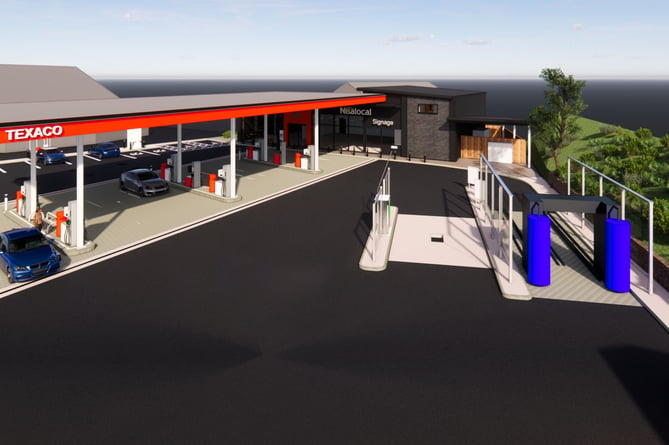 Heol y Doll Texaco petrol station, Machynlleth, redevelopment by Ascona Group