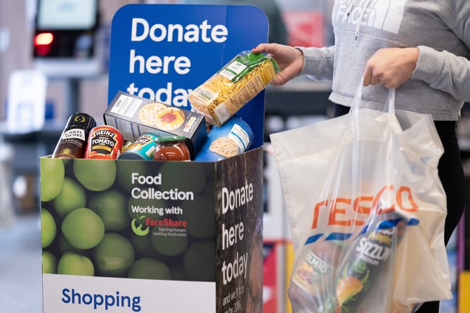 Teignbridge shoppers can help their local food bank at Tesco.