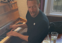 Pub full of stars - Chris Martin made a surprise appearance in a Somerset pub 