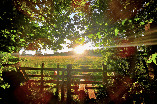 The Sun going down behind Pen Crug.