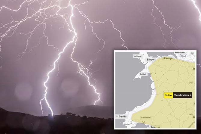 Yellow weather warning for the majority of Wales on 30 June 2022