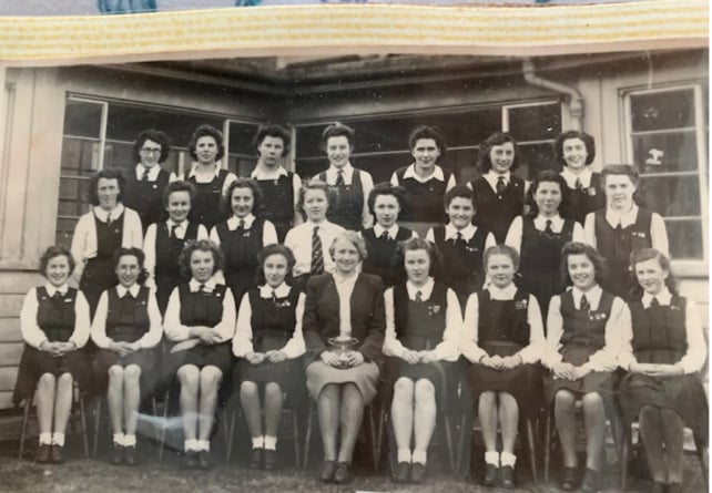 The photo of Form 5 in 1946 at Brecon Girls Grammar School