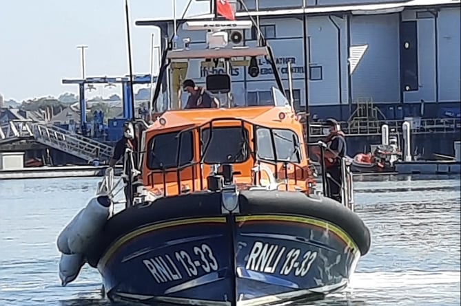 The RNLI’s latest Lifeboat, the Shannon class, in Poole harbour