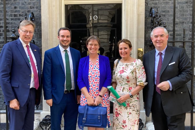 Devon MPs outside Number 10