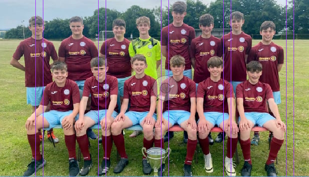 Proud smiles from members of the North Tawton Under 14 football team with their trophy for winning the Exeter and District Youth League, Division 2, presented to the lads by coach Ian King, at their training night on Thursday, June 22 at the football ground in North Tawton.