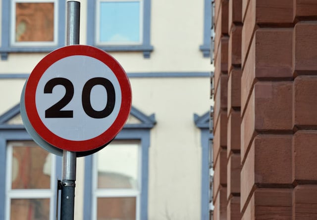 Stock image 20mph speed sign