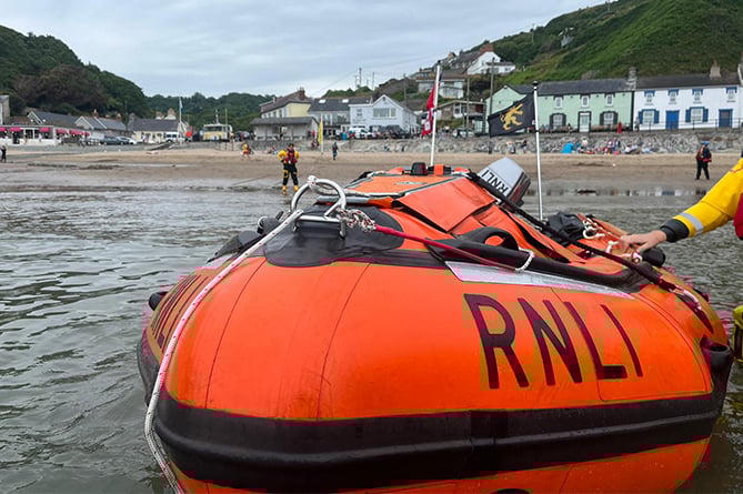 New Quay RNLI on Llangrannog beach
