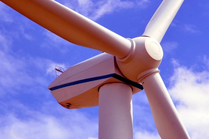 Stock image of a wind turbine