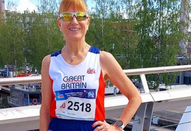 Susan Payne finished in seventh place in her section