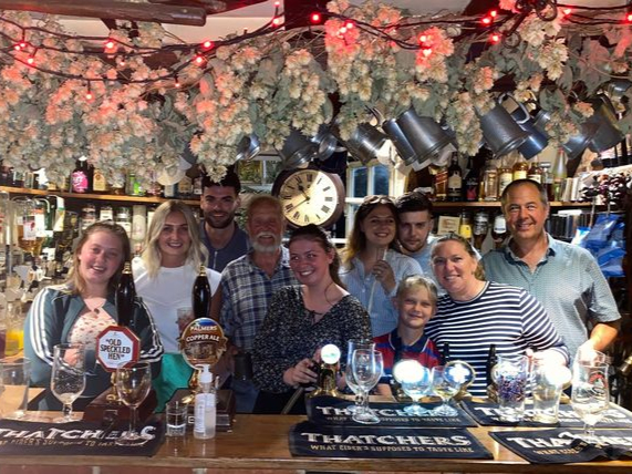 Keith Sandieson and his family celebrate his 40 years as landlord at the Half Moon in Northchapel