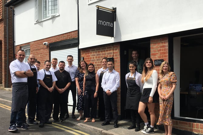 Staff at MOMA were all smiles as the Haslemere restaurant celebrated its first birthday