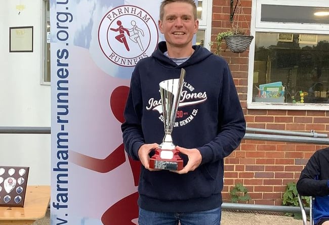 James Clarke with his overall men’s trophy