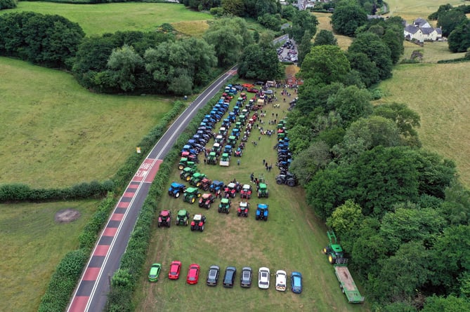 Drone image tractor run