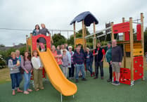 Pyworthy celebrate arrival of new play equipment
