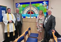 New stained glass window dedicated at Withybush Hospital Chapel