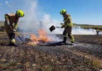 Firefighters use 70,000 litres of water to put out field fires